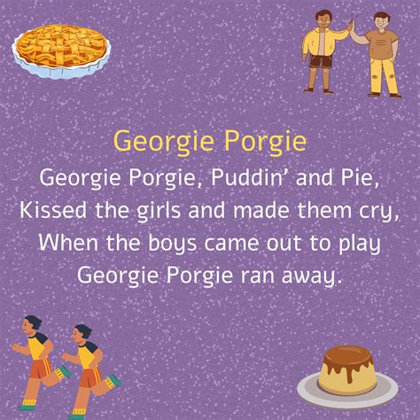 georgie porgie pudding and pie lyrics
